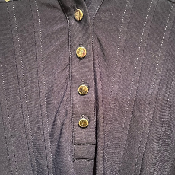 Cocomo Woman 1X Navy Flutter Sleeve Blouse - Picture 5 of 7